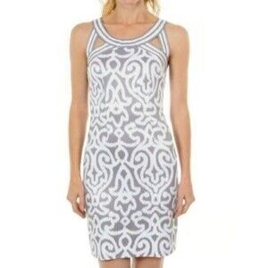 Gretchen Scott Isosceles Arabesque Sleeveless Jersey Dress Size XS